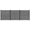 vidaXL Ensemble de Cl&ocirc;ture 526 x 186 cm WPC et Aluminium Gris