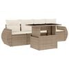 vidaXL Salon de jardin avec coussins 5 pcs beige r&eacute;sine tress&eacute;e