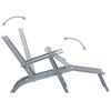 vidaXL Chaise longue d'extérieur repose-pied et coussin Acacia solide