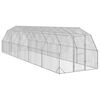 vidaXL Poulailler 2,5x10x2,25 m acier galvanis&eacute;