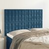 vidaXL T&ecirc;te de lit Bleu fonc&eacute; 144 x 5 x 118/128 cm Velours