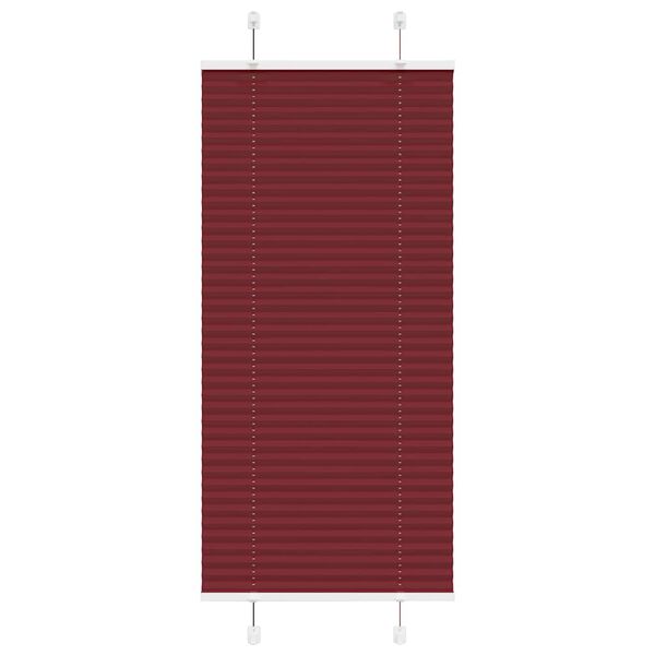 vidaXL Store pliss&eacute; rouge bordeaux 65x150 cm largeur du tissu 64,4 cm