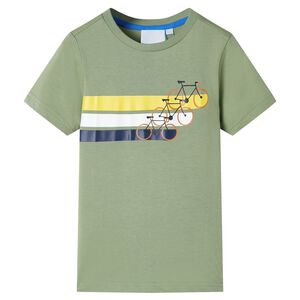 T-shirt pour enfants avec manches courtes kaki clair 116