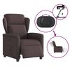 vidaXL Fauteuil inclinable &eacute;lectrique Marron fonc&eacute; Tissu
