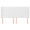 vidaXL Tête de lit avec oreilles Blanc 203x16x118/128 cm Similicuir