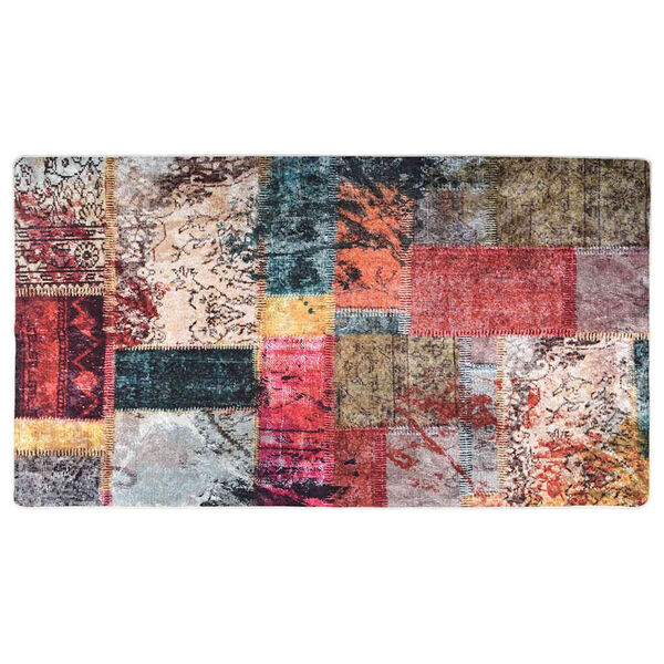 vidaXL Tapis lavable Patchwork 190x300 cm multicolore