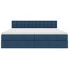 vidaXL Lit avec rangement et matelas avec matelas Bleu 200 x 200 cm