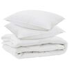 vidaXL Duvet toutes saisons avec oreiller 3 pcs Blanc Microfibre