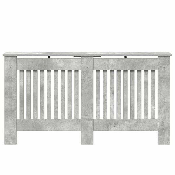 vidaXL Cache-Radiateur Gris b&eacute;ton 152 x 19 x 81,5 cm Bois d'ing&eacute;nierie
