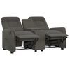 vidaXL Fauteuil de massage inclinable porte-gobelet 2places gris fonc&eacute;