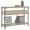 vidaXL Table console avec &eacute;tag&egrave;re Ch&ecirc;ne Sonoma 100 x 29 x 75 cm Bois d'ing&eacute;nierie