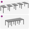 vidaXL Table de jardin pour repas Gris clair 250 x 100 x 73 cm