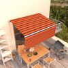 vidaXL Auvent r&eacute;tractable manuel avec store 3x2,5 m Orange et marron