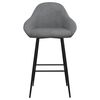 vidaXL Tabourets de bar lot de 2 gris clair velours