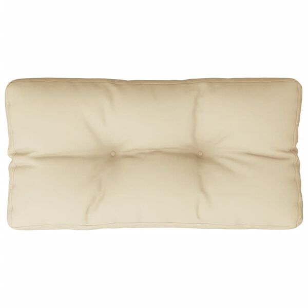 vidaXL Coussin de palette beige 70x40x12 cm tissu
