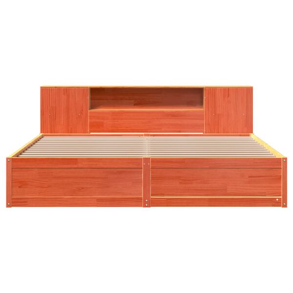 vidaXL Cadre de lit sans matelas cire marron 180x200cm bois pin massif