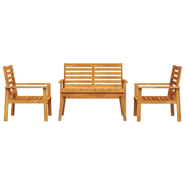 vidaXL Salon de jardin 4 pcs bois d'acacia solide