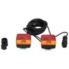 vidaXL Feux de remorque 2pcs Rouge 10,5x7,5x10cm 12V ampoule classique
