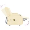 vidaXL Fauteuil inclinable et porte-gobelets 2 places crème similicuir