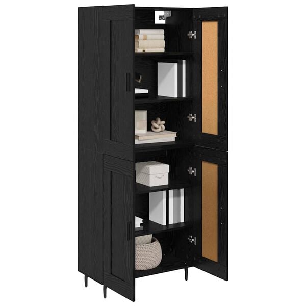vidaXL Haut Armoire 2 pcs Ch&ecirc;ne noir Bois d'ing&eacute;nierie