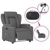 vidaXL Fauteuil inclinable électrique Gris Similicuir