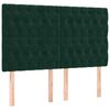 vidaXL Sommier &agrave; lattes de lit et matelas Vert fonc&eacute; 140x190cm Velours