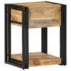 vidaXL Tables de chevet 2 pcs 40x35x50 cm bois de manguier massif brut
