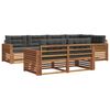 vidaXL Ensemble de canap&eacute;s d'ext&eacute;rieur 7 pc Naturel et Anthracite