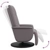 vidaXL Fauteuil inclinable avec repose-pieds gris similicuir