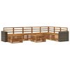 vidaXL Ensemble de canap&eacute;s d'ext&eacute;rieur 9 pc Naturel