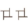 vidaXL Étagères murales 2pcs chêne marron 50x12x50cm bois d'ingénierie