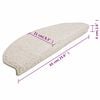 vidaXL Tapis d'escalier 10 pi&egrave;ces 65 x 21 x 4 cm Blanc Demi-rond Grand
