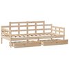 vidaXL Lit de jour avec tiroirs sans matelas 80x200 cm bois massif