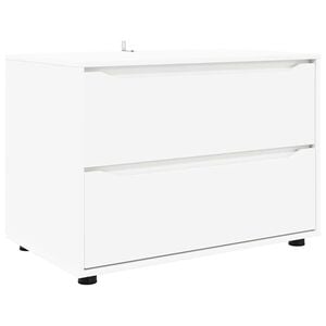 vidaXL Armoire de rangement Blanc 80 x 48 x 57 cm Bois d'ing&eacute;nierie