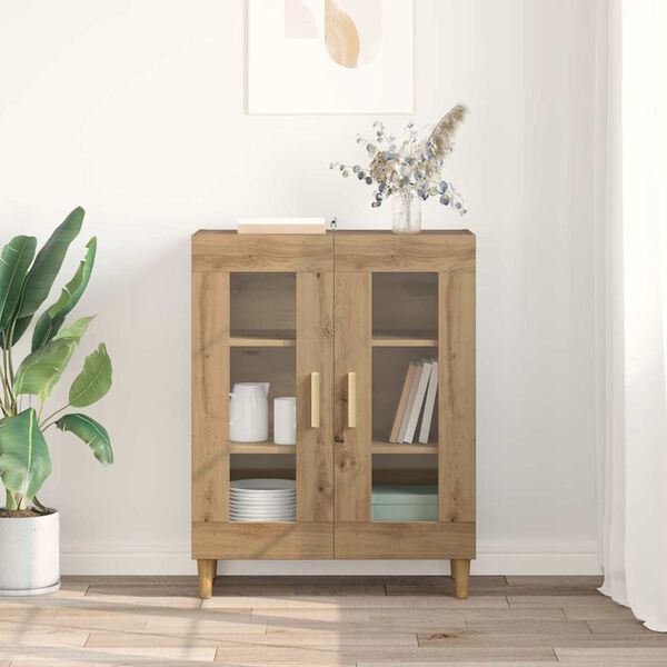 vidaXL Buffet Ch&ecirc;ne artisanal 69,5 x 34 x 90 cm Bois d'ing&eacute;nierie