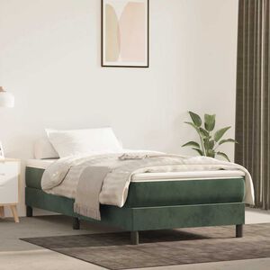 vidaXL Matelas &agrave; ressorts ensach&eacute;s 80 x 160 cm Vert fonc&eacute;