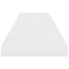 vidaXL &Eacute;tag&egrave;re murale flottante Blanc brillant 90x23,5x3,8 cm MDF
