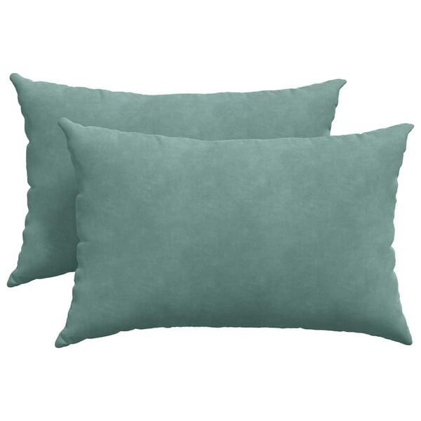 vidaXL Coussins de canapé 2 pcs Vert Mer 60 x 40 cm