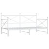 vidaXL Lit de jour avec lit gigogne sans matelas blanc 107x203cm acier