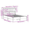 vidaXL Lit biblioth&egrave;que sans matelas cire marron 140x200 cm pin massif