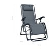 vidaXL Chaise pliable de terrasse Gris Textil&egrave;ne