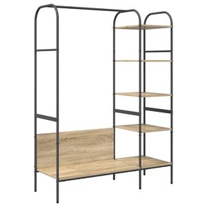 vidaXL Porte-v&ecirc;tements Ch&ecirc;ne brun 120 x 44 x 160 cm Bois d'ing&eacute;nierie