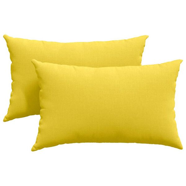 vidaXL Coussins de canapé 2 pcs Jaune clair 50 x 30 cm tissu