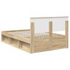 vidaXL Cadre de lit Ch&ecirc;ne Sonoma 135 x 190 cm Bois d'ing&eacute;nierie