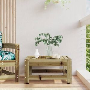 vidaXL Repose-pied de jardin bois de pin impr&eacute;gn&eacute;