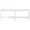 vidaXL Table basse Blanc 118x63x45 cm Bois massif de pin