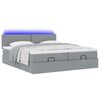 VidaXL Cadre de lit ottoman et matelas gris clair 180x200cm tissu
