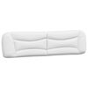 vidaXL Coussin de t&ecirc;te de lit Hvar blanc 200 cm similicuir