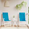 vidaXL Coussins de chaise &agrave; dossier haut lot de 2 bleu clair