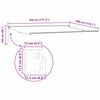 vidaXL Auvent Blanc 4,5 × 3 m Polyester et métal